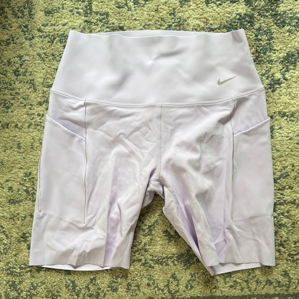 Nike Lavender Bike Shorts High-Waisted Athletic